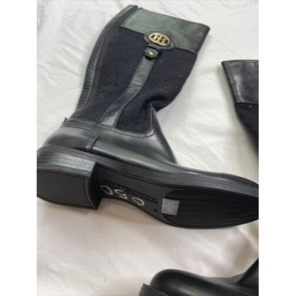 Tommy Hilfiger Womens Almond Toe Knee High Fashion Boots, Black 5M A080422 - Picture 3 of 8